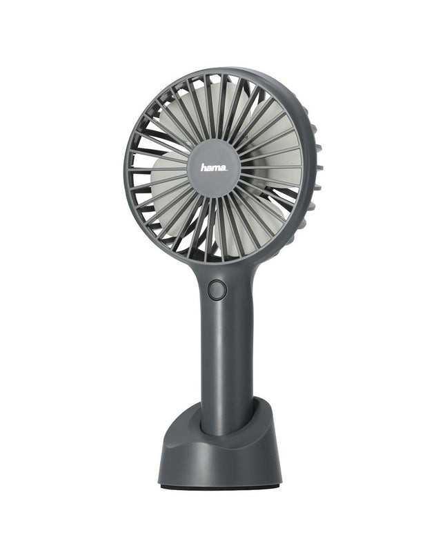 Hama Tafelventilator in grijs, draagbare airconditioning unit for home use, with adjustable blades and compact design.