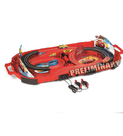 Cars Racebaan Cars 2,7 m toy race track with colorful roads and racing cars, perfect for kids' play and vehicle enthusiasts