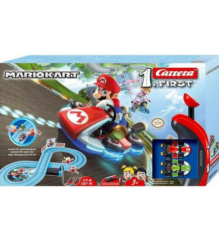 Carrera Mario Kart race track for toys and games, featuring colorful racing cars on a 2.4-meter track layout.