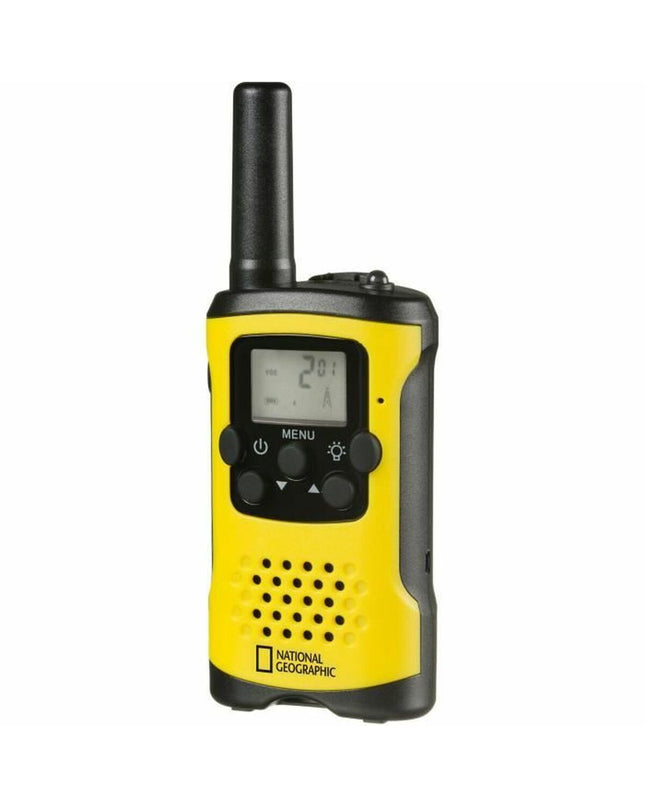 Bresser walkie-talkie toy with colorful design, electronic toy for kids, featuring buttons and antenna for communication.