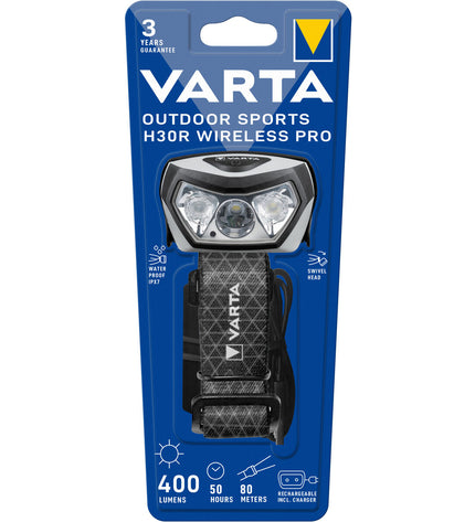 Varta SPORTS H30R PRO outdoor garden decorative spotlight with adjustable head and durable design for outdoor lighting.