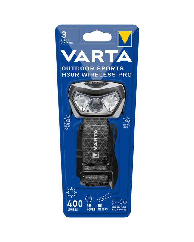 Varta SPORTS H30R PRO outdoor garden decorative spotlight with adjustable head and durable design for outdoor lighting.