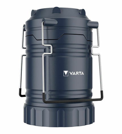 Varta outdoor garden decorative flashlight with black casing, energy-efficient LED light for outdoor landscape lighting.
