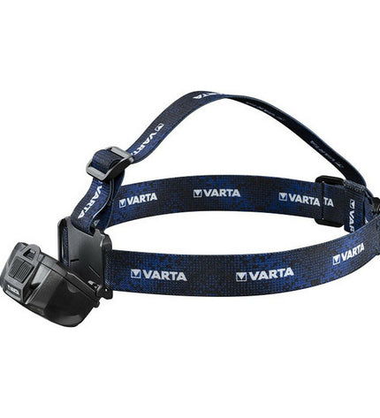 Varta Work Flex H20 headlamp with 3W LED, 150 lumens, motion sensor, suitable for camping and outdoor activities.