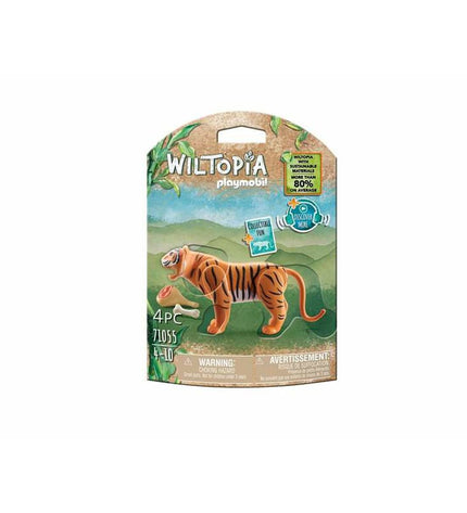 Playmobil Wiltopia playset with animal figures, trees, and accessories for imaginative play and outdoor adventures.