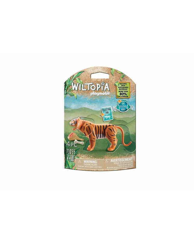 Playmobil Wiltopia playset with animal figures, trees, and accessories for imaginative play and outdoor adventures.