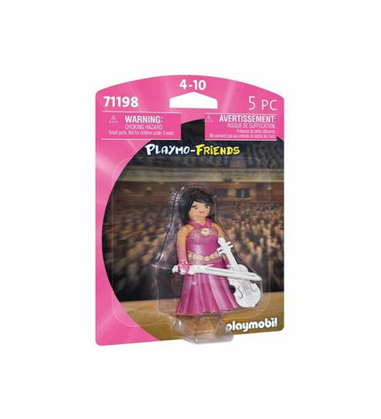 Playmobil Playmo-Friends violinist figurine toy set with five parts, featuring a child character holding a violin and bow.