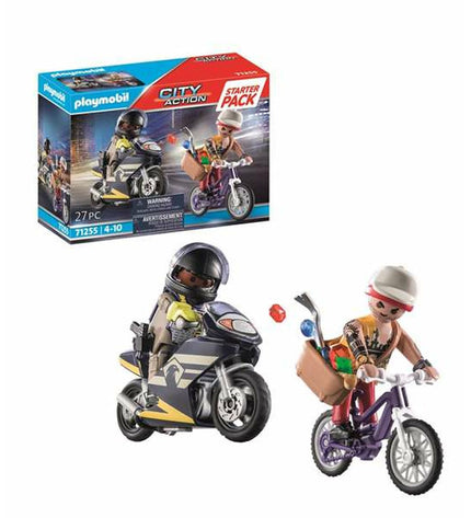 Playmobil vehicle playset with 27 pieces, including toy cars and accessories for imaginative play.