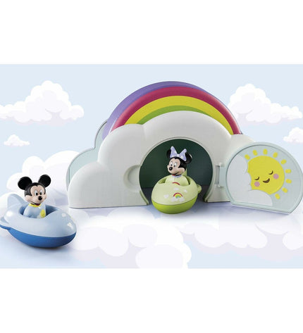 Playmobil Mickey and Minnie playset with 16 pieces, featuring colorful Disney-themed toys and action figures for children.