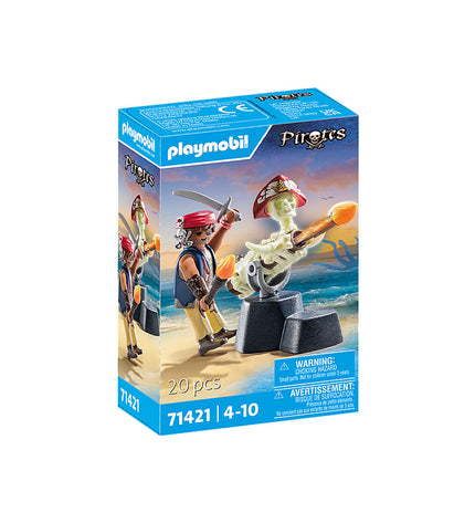 Playmobil Piraat playset with 20 pieces including pirate figure, accessories, and themed toys for imaginative play.