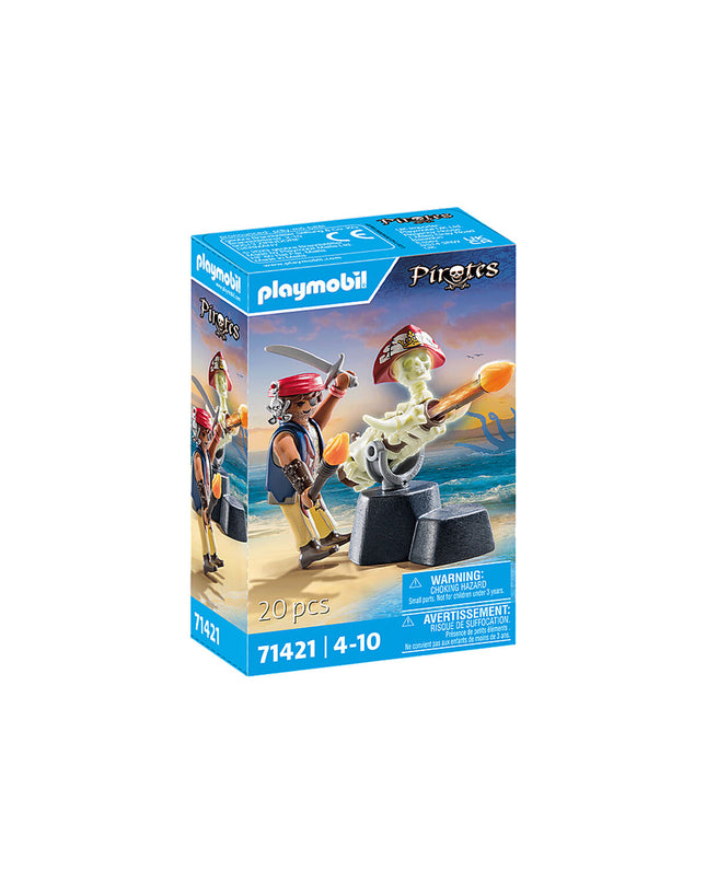 Playmobil Piraat playset with 20 pieces including pirate figure, accessories, and themed toys for imaginative play.