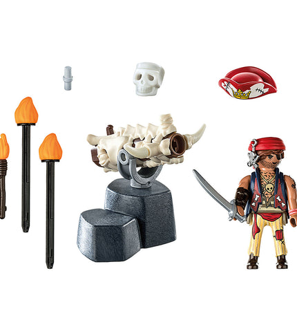 Playmobil Piraat playset with 20 pieces, including pirate figure and accessories, for imaginative toy play and storytelling.