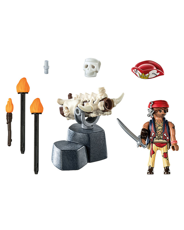 Playmobil Piraat playset with 20 pieces, including pirate figure and accessories, for imaginative toy play and storytelling.