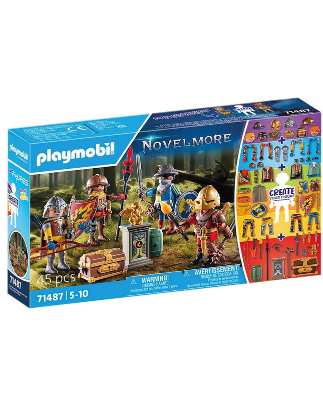 Playmobil Novelmore playset with 45 pieces, including action figures and accessories, for imaginative toy play.