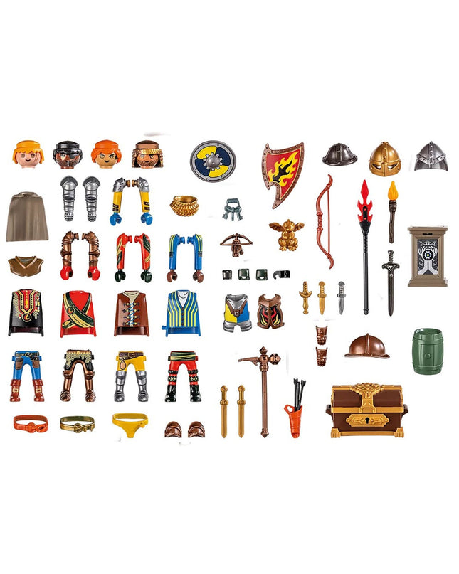 Playmobil Novelmore playset with 45 pieces, featuring toy figures and accessories for imaginative play and storytelling.