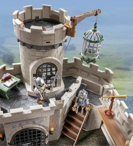 Playmobil playset with colorful toy figures and accessories, featuring detailed characters and play areas for imaginative fun.