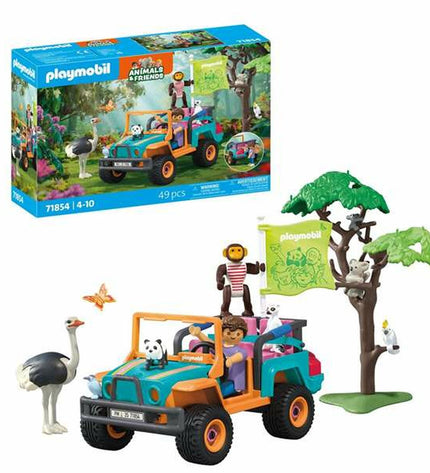 Playmobil 71854 playset with colorful figures and accessories, featuring toy characters in a detailed scene.