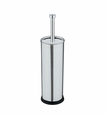 Wenko toilet brush with holder for bathroom cleaning, featuring a white plastic brush and sleek design