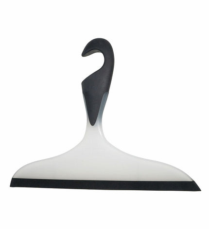 Wenko Ioano glass cleaner wiper in black and white with ergonomic handle, suitable for cleaning windows and glass surfaces.