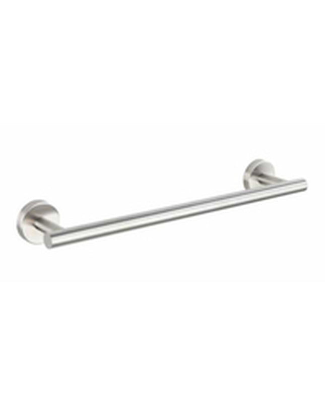 Wenko Bosio stainless steel handdoekrek with bar, silver finish, measuring 40 x 5.5 x 7 cm, suitable for bathroom use.