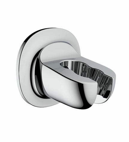 Wenko douche steun for bathroom, wall-mounted shower holder with adjustable bracket, in sleek silver finish.