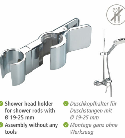 Wenko douche steun mounted in bathroom, sturdy shower accessory for holding toiletries, in a clean bathroom setting