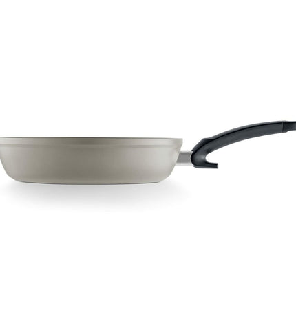 Fissler Pan 15922020100/0 in grey metal aluminum for home cooking, kitchen cookware with sturdy handles and non-stick surface.