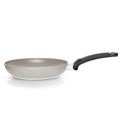 Fissler aluminium cookware pan for home cooking, shown with a shiny metal surface and sturdy handle.