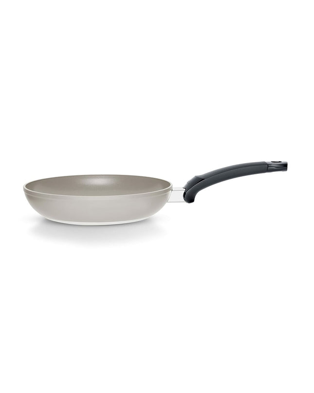 Fissler aluminium cookware pan for home cooking, shown with a shiny metal surface and sturdy handle.