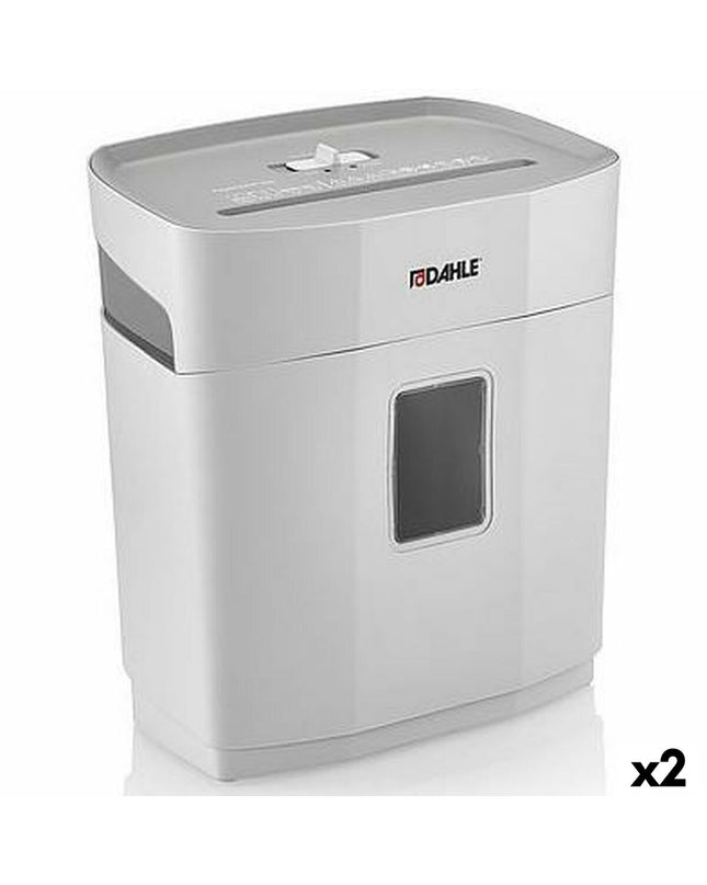 Dahle PS100 paper shredder with 12-liter bin, office electronics and stationery, compact and black in color.