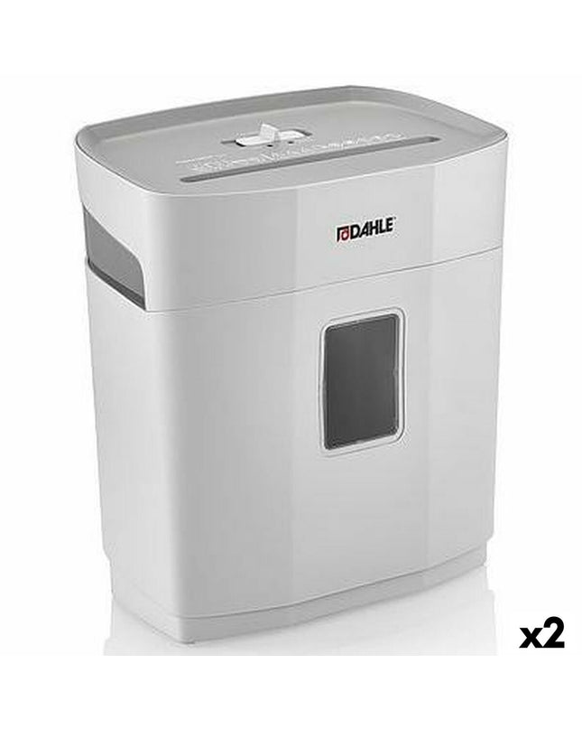 Dahle PS120 paper shredder with 12-liter waste bin, compact office electronic device for document destruction.