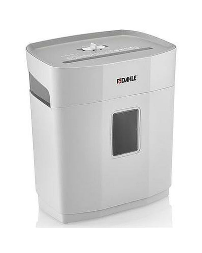 Dahle PS140 paper shredder with 12-liter bin, office electronics and stationery, shown on a desk.