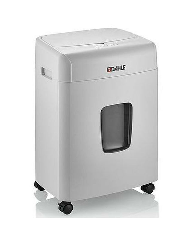Dahle SHREDMATIC 90 paper shredder in black with 23-liter waste bin, suitable for office paper shredding and document security.