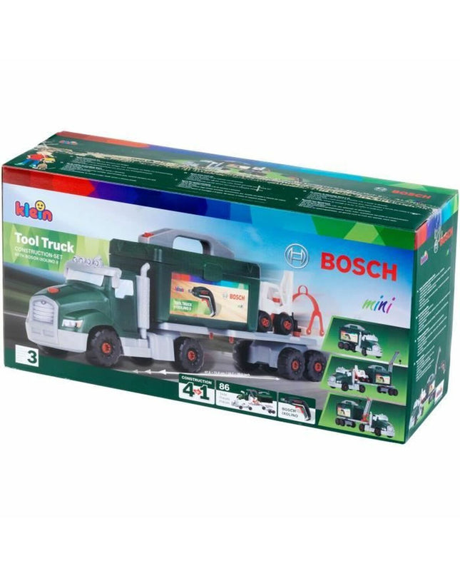 Klein Toys remote-controlled police car toy, small size, detailed police vehicle for children, on a plain background.