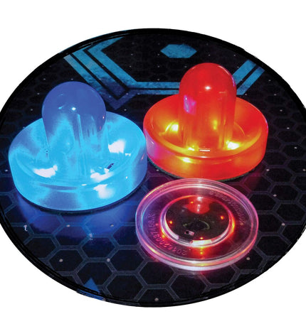 BigBuy Fun Fire & Ice LED hockey table with colorful LED lights, measuring 146 x 71 x 82 cm, for fun and gaming.