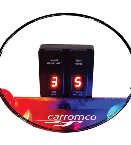 BigBuy Fun Fire & Ice LED hockey table with colorful LED lights, measuring 146x71x82 cm, for indoor game fun.