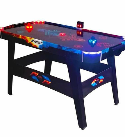 BigBuy Fun Fire & Ice LED hockey table with colorful lighting, measuring 146 x 71 x 82 cm, designed for fun gaming sessions.