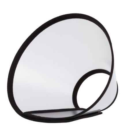 TRIXIE transparent plastic protective collar with Velcro, 18-23 x 8 cm