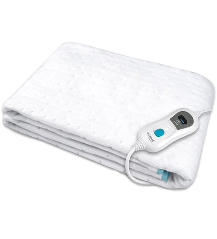 Medisana elektrische bedwarmer 60W for health and personal care, with soft fabric and adjustable temperature controls.