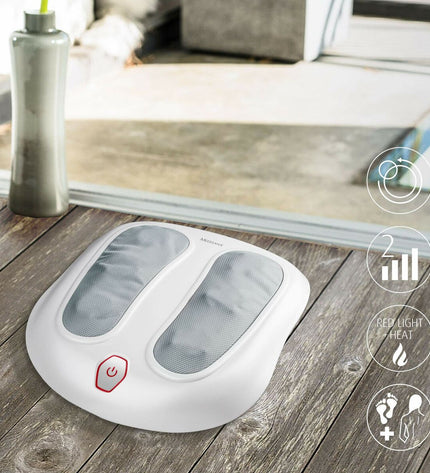 Medisana FM 883 voetmassager with control panel and textured massage rollers for relaxation and foot care.