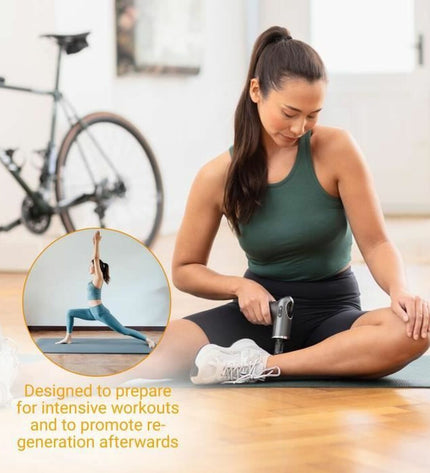 Medisana 88999 warm and cold massage gun for muscles, health and personal care, handheld therapy device with massage heads