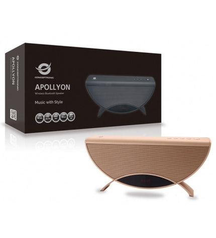Conceptronic Bluetooth portable speaker with compact design, black color, and control buttons visible on the top.