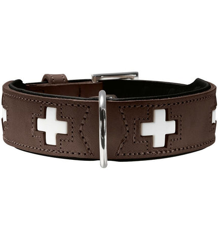 Hunter Swiss dog collar for medium-sized dogs, 35-39.5 cm, made of durable materials with adjustable strap and classic design.