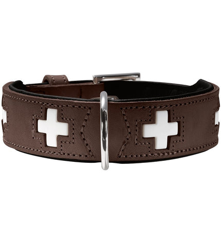 Hunter Swiss dog collar in black, adjustable 47-54 cm, made of durable material for comfortable pet wear.