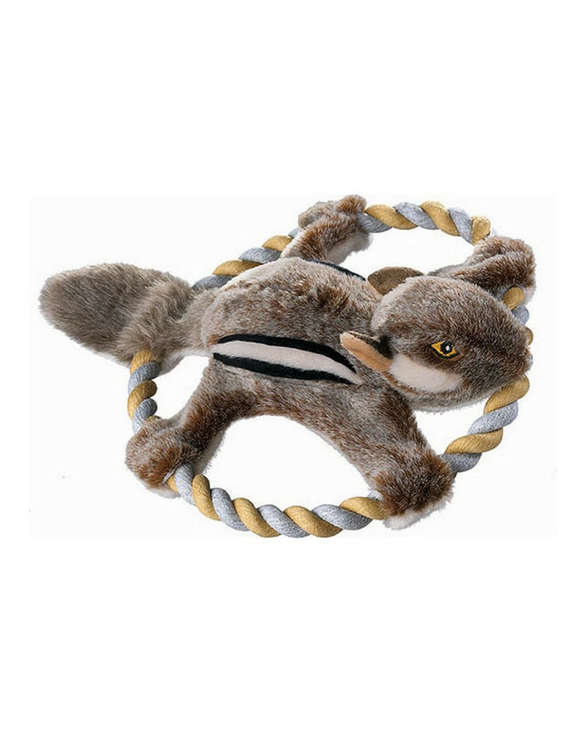 Hunter Wildlife Train dog plush toy with squirrel and rope, 30 cm, soft dog toy for chewing and play.