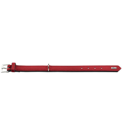 Hunter Softie red dog collar for medium-sized dogs, 32-40 cm, featuring soft, comfortable material and adjustable fit.