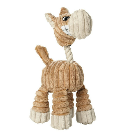 Hunter Huggly Zoo giraffe dog cuddly toy in brown cotton, soft and plush for dogs, with detailed giraffe design.