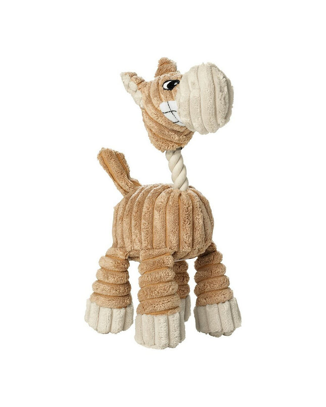Hunter Huggly Zoo giraffe dog cuddly toy in brown cotton, soft and plush for dogs, with detailed giraffe design.