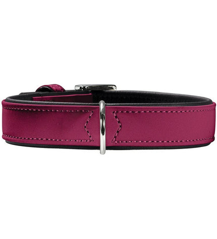 Pink Hunter Softie dog collar for medium-sized dogs, 32-40 cm, featuring soft, padded material and adjustable buckle.