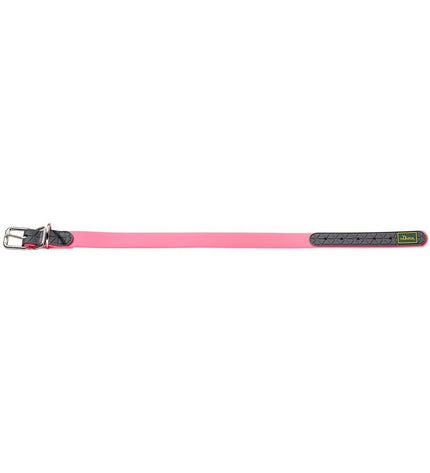 Pink Hunter Convenience dog collar with adjustable strap and metal buckle, designed for small to medium dogs.